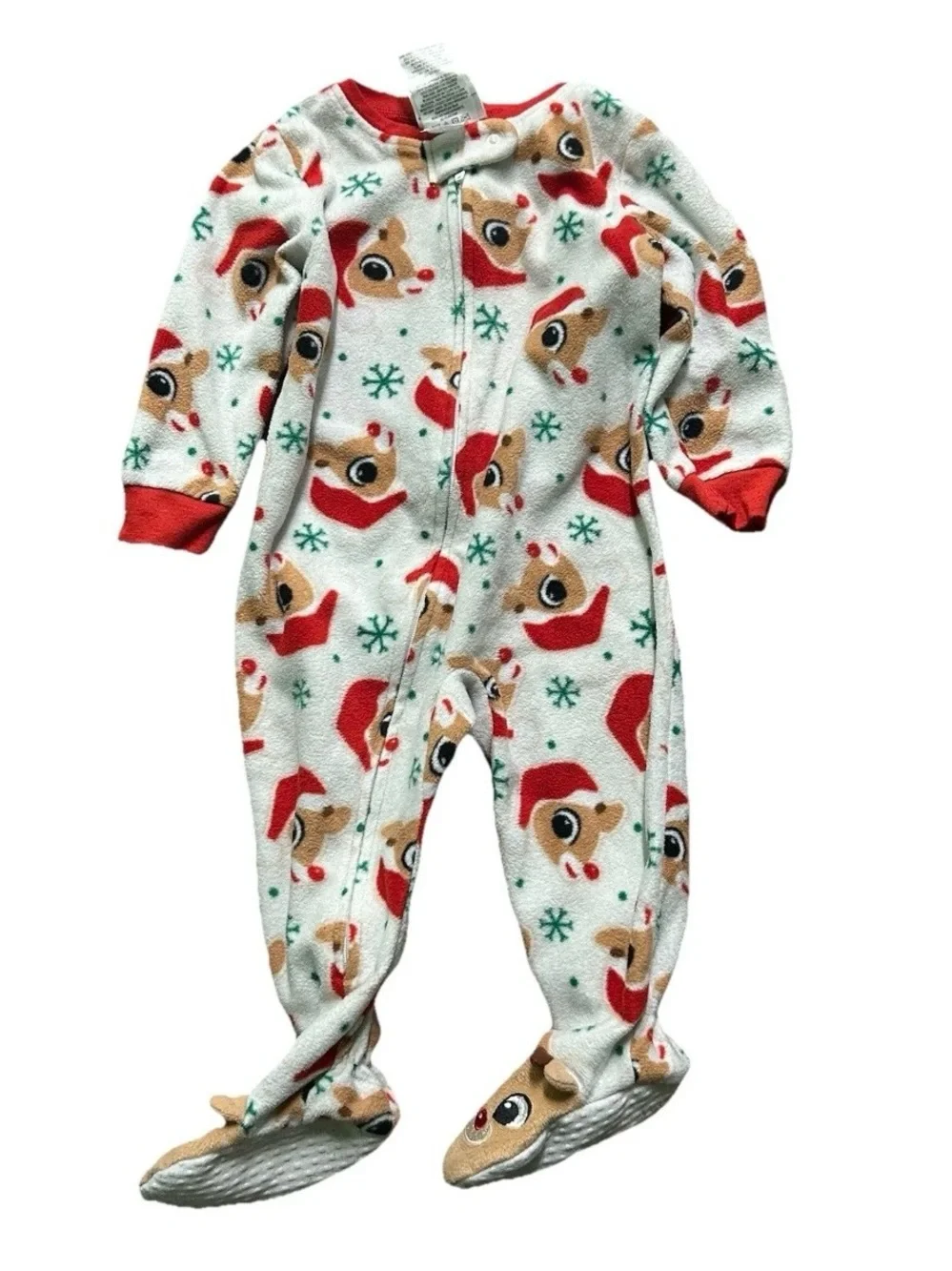 Baby Fleece Footie Pajamas Space Dinosaurs Rudolph Reindeer Size 12 Months